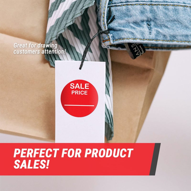 OfficeSmartLabels Sale Price Stickers (2 inch, Round, Red - 300 Labels) Circle Dot Pricing Stickers with Writable Space for Retail, Sale Events or Pricing - Image 3